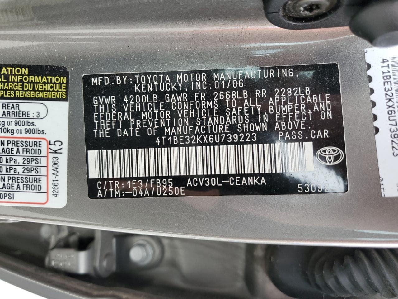 2006 Toyota Camry Std