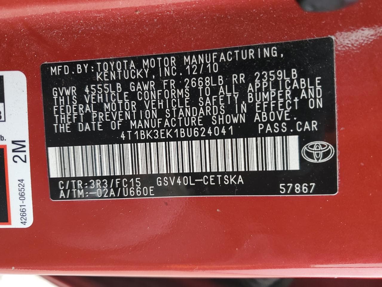 2011 Toyota Camry Se V6 - foto 2