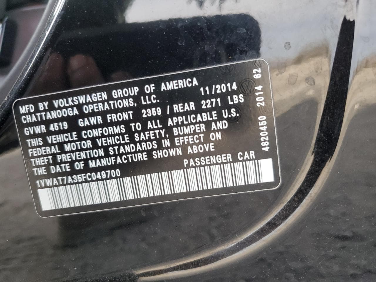 2015 Volkswagen Passat S - foto 3