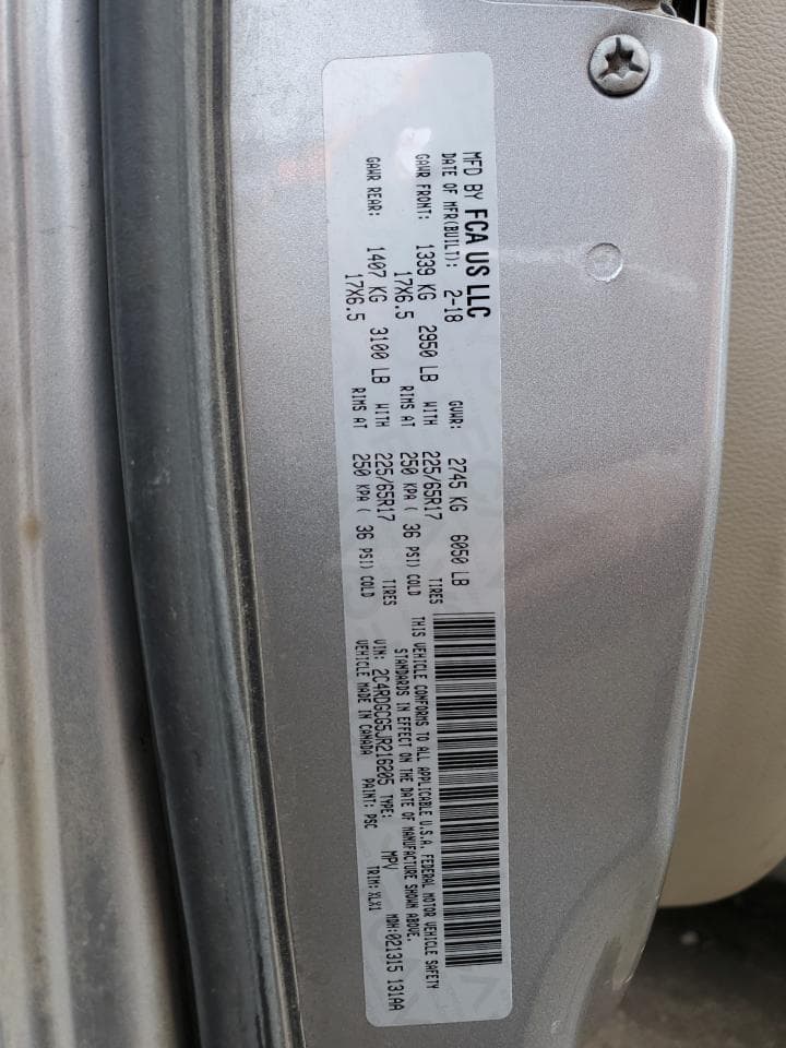 2018 Dodge Grand Caravan Sxt