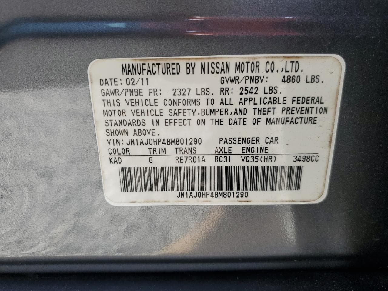 2011 Infiniti Ex35 Base - foto 2