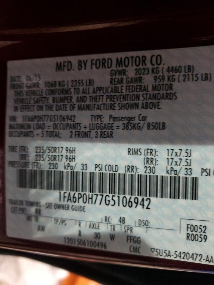 2016 Ford Fusion Se