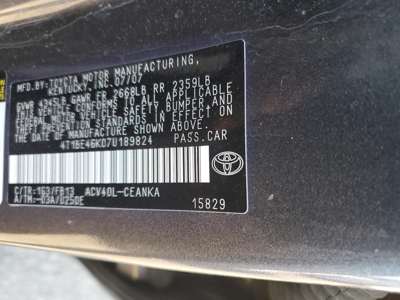 2007 Toyota Camry Ce - foto 4