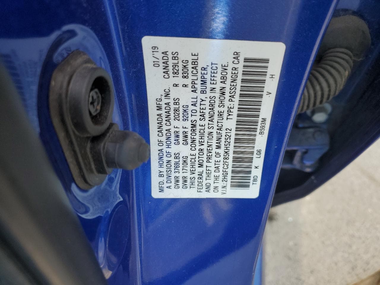 2019 Honda Civic Sport