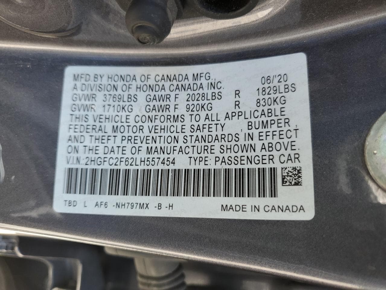 2020 Honda Civic Lx