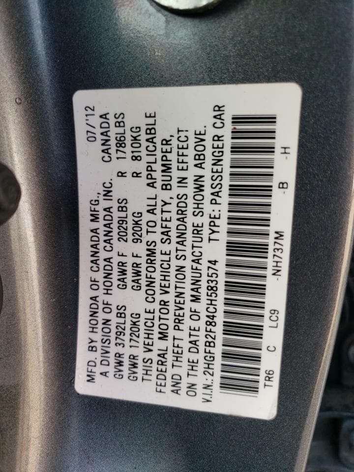 2012 Honda Civic Ex