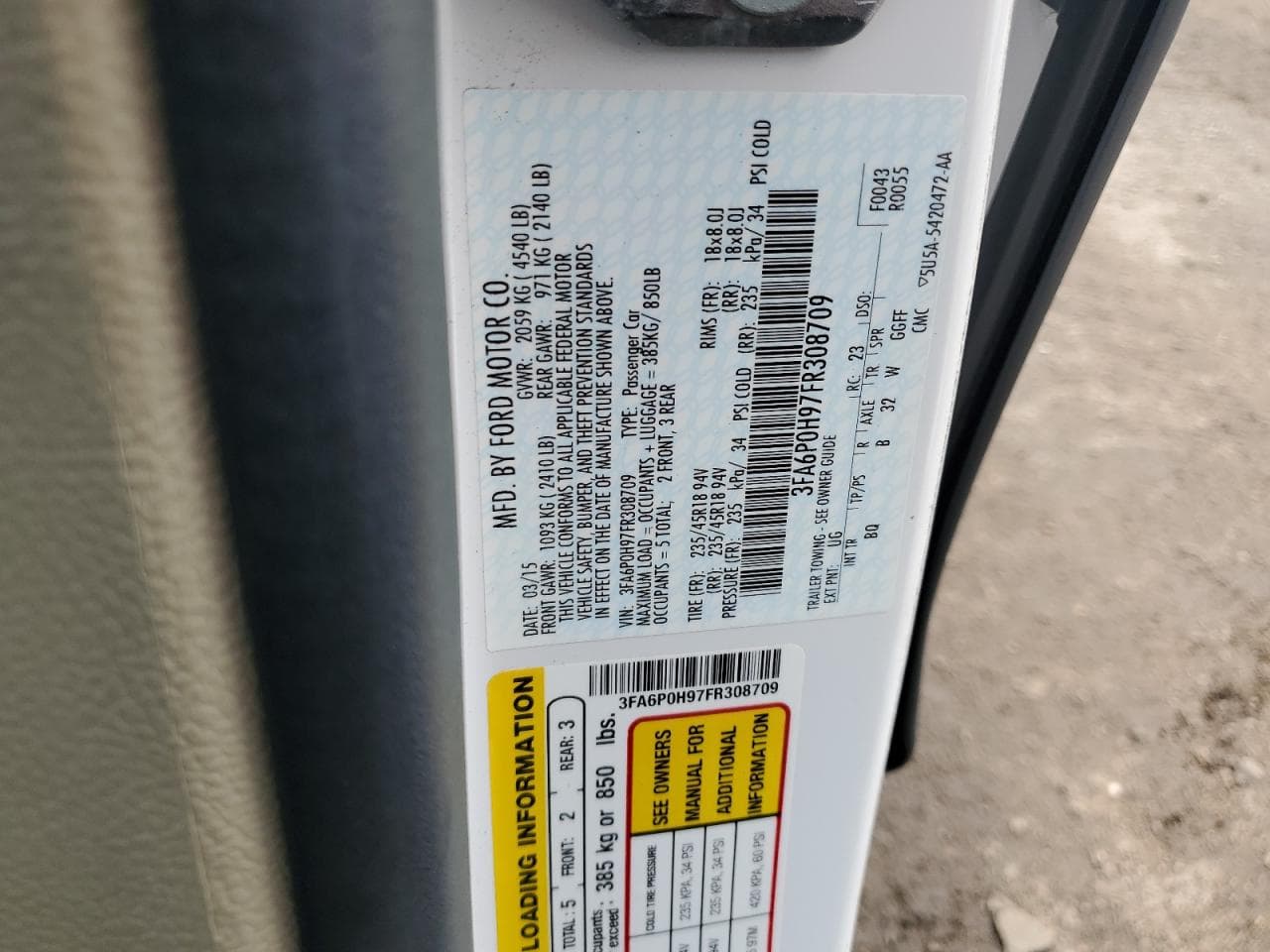 2015 Ford Fusion Se - foto 2