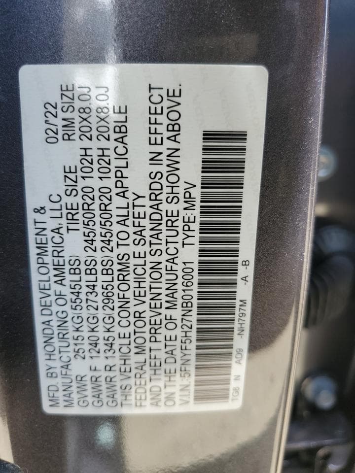 2022 Honda Pilot 2Wd Special Edition - foto 3