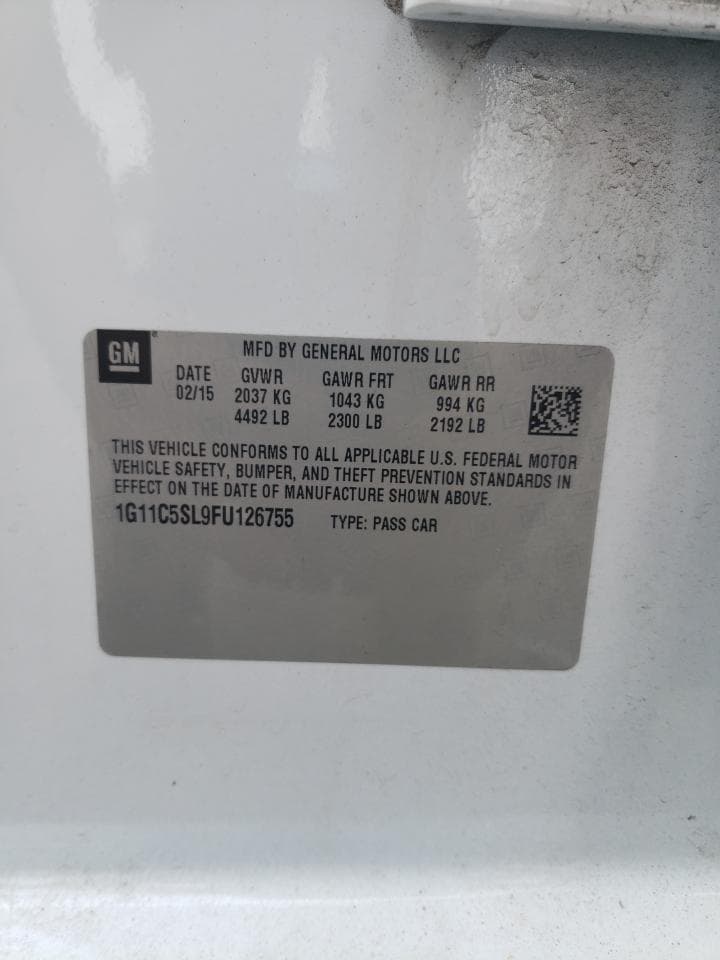 2015 Chevrolet Malibu 1Lt
