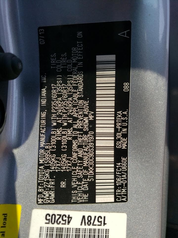2013 Toyota Sienna Le - foto 4
