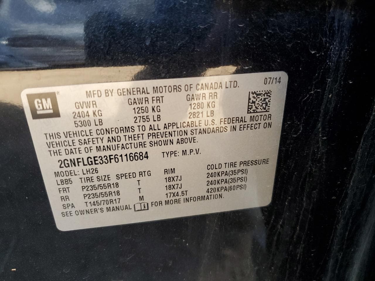 2015 Chevrolet Equinox Lt