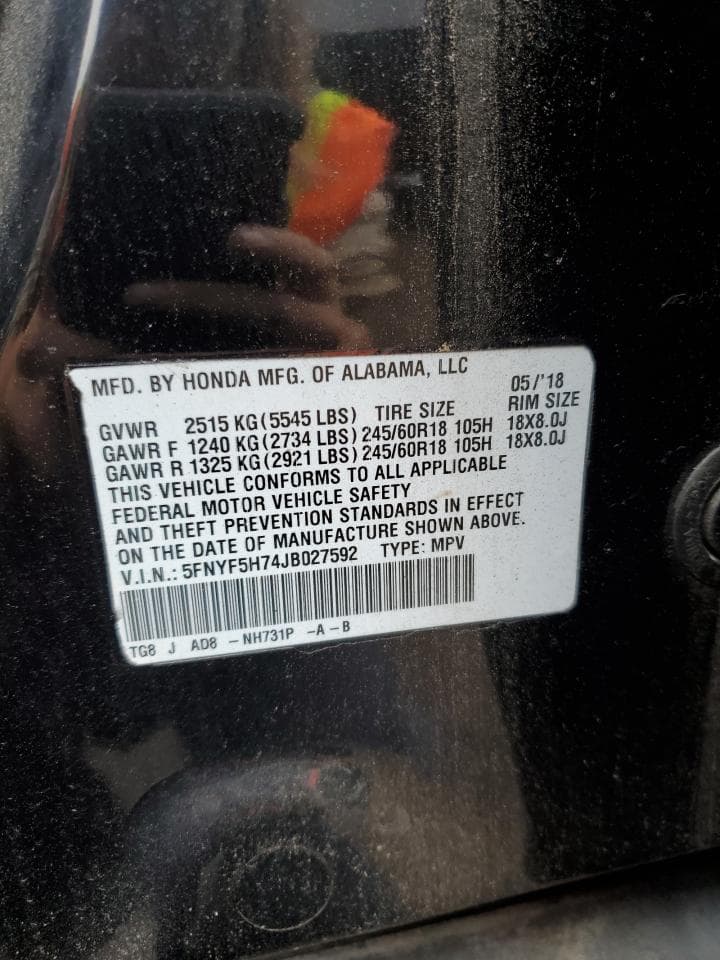 2018 Honda Pilot Ex-L - foto 4