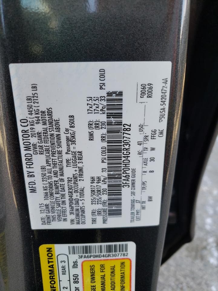 2016 Ford Fusion Se - foto 2