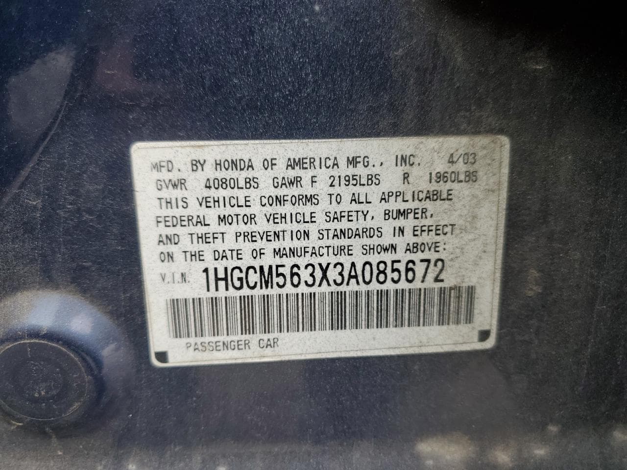 2003 Honda Accord Lx - foto 3