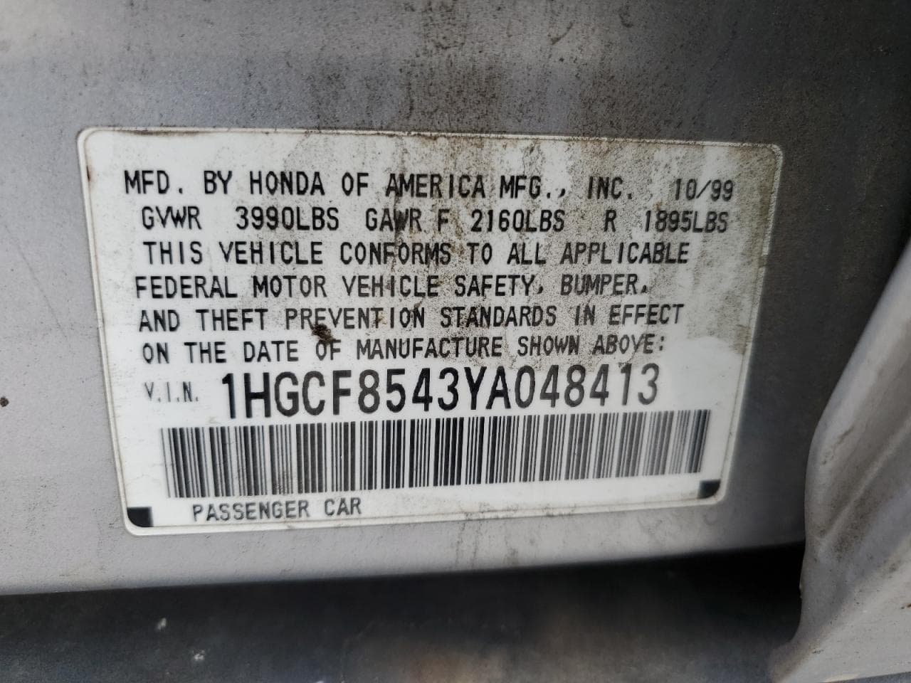 2000 Honda Accord 2.3 Dx - foto 4