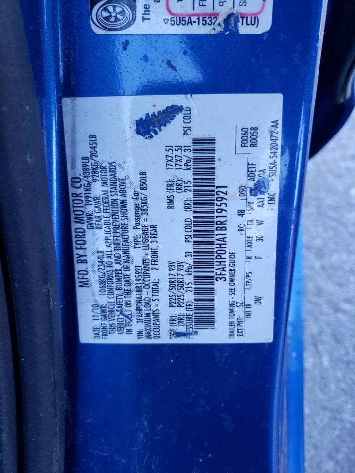 2011 Ford Fusion Se