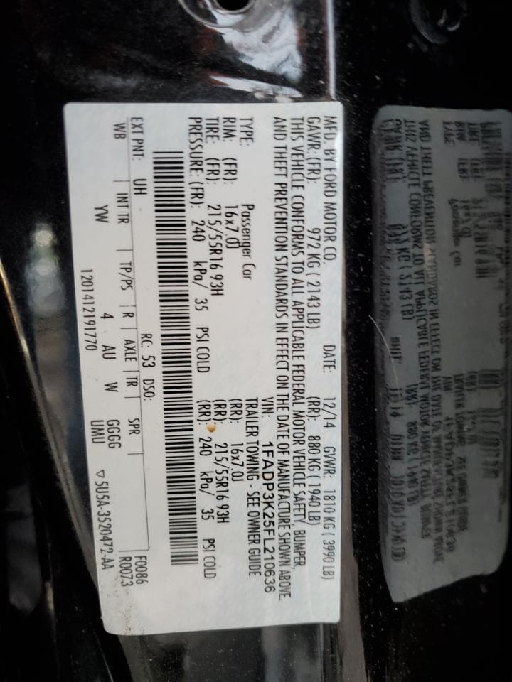 2015 Ford Focus Se