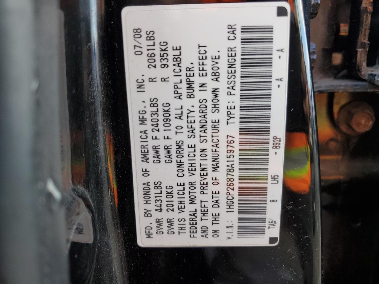 2008 Honda Accord 2.4 Ex-L - foto 2