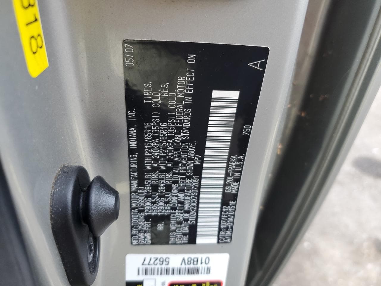 2007 Toyota Sienna Ce - foto 4