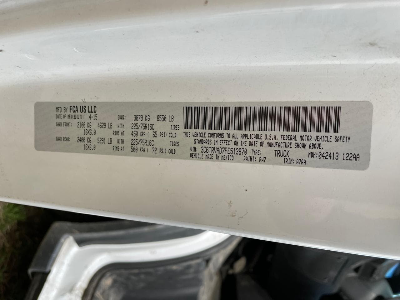2015 Ram Promaster 1500 1500 Standard - foto 2