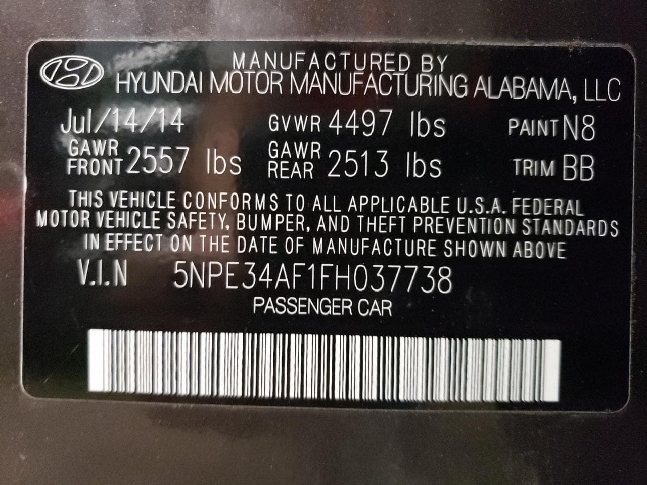2015 Hyundai Sonata Sport