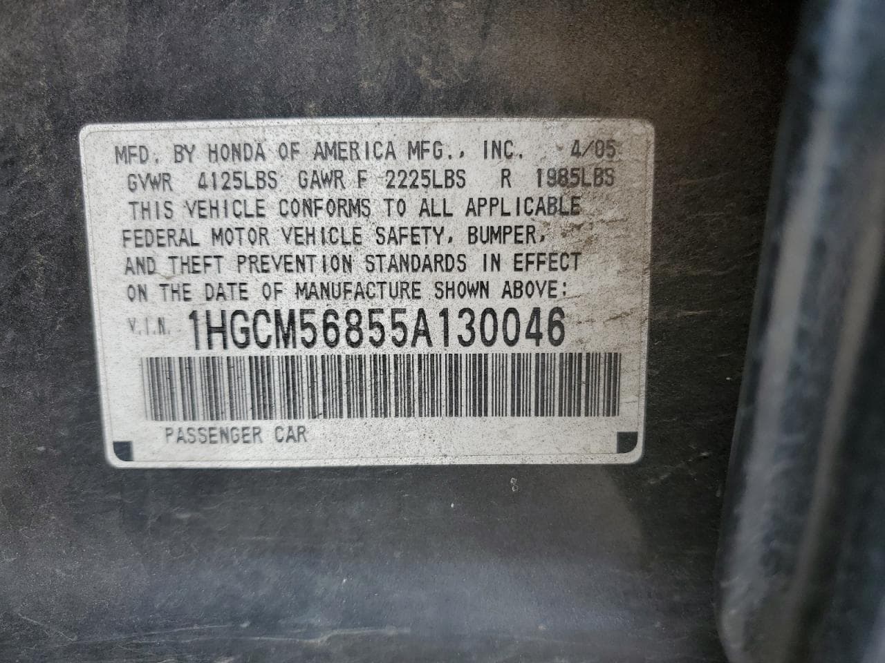 2005 Honda Accord Ex